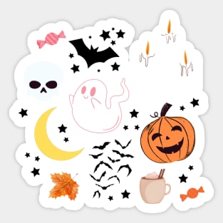 Fun gothic autumn pattern Sticker